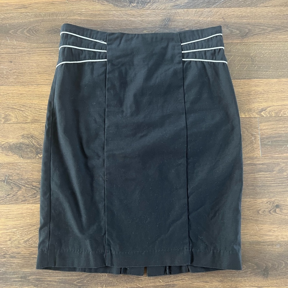 Rampage Black and White Pencil Skirt Knee-Length